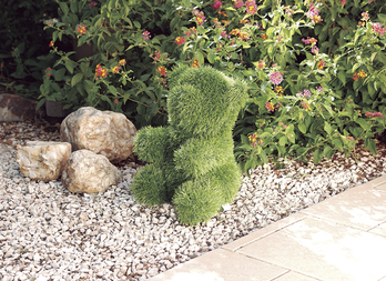 Figura decorativa da giardino in erba artificiale - Orso seduto